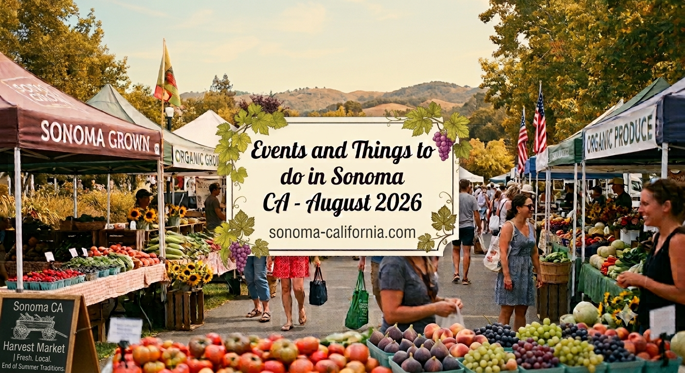 Read more about the article Events and Things to do in Sonoma California in August 2026